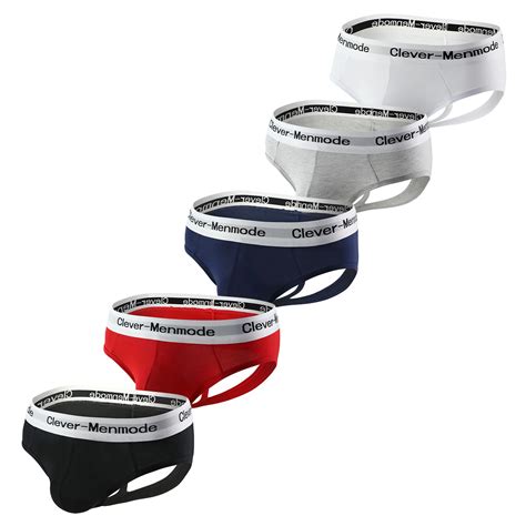 5pcs Thongs Jockstrap Cotton Sexy Underwear Men Penis Pouch Panties G