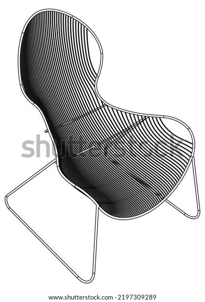 Easy Chair Line Vector Illustration Isolated Stock Vector (Royalty Free ...