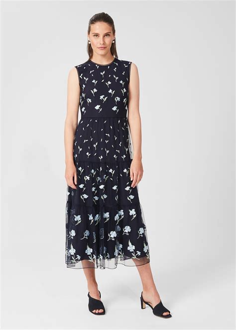 Petite Bethany Embroidered Floral Dress | Hobbs AU