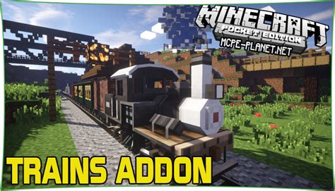 Скачать Trains - мод на поезда для Майнкрафт ПЕ 1.17, 1.16, 1.14