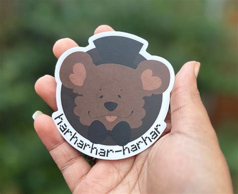 freddy fazbear har har har har har vinyl sticker fnaf etsy