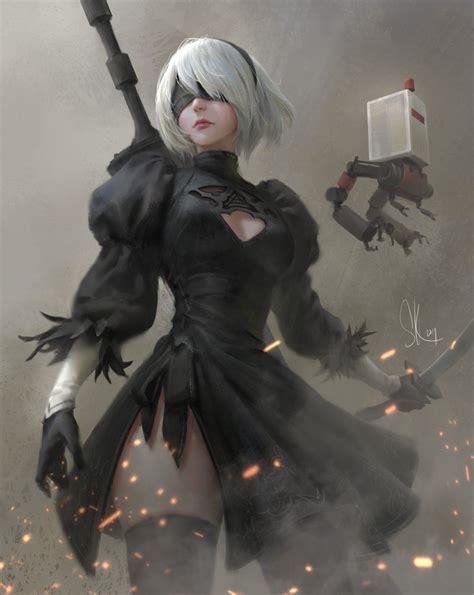 Nier, Yorha 2b, by Francis Tneh | Nier automata, 2b nier autómata, Automata