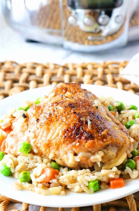 Crockpot Chicken and Rice - The Anthony Kitchen
