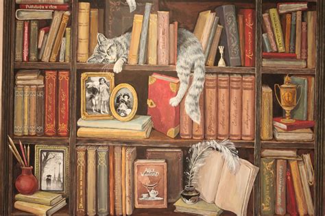 Книжный шкаф рисунок - 78 фото