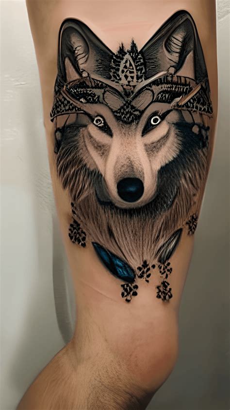 Hyper Realistic Wolf Tattoo Art Concept · Creative Fabrica