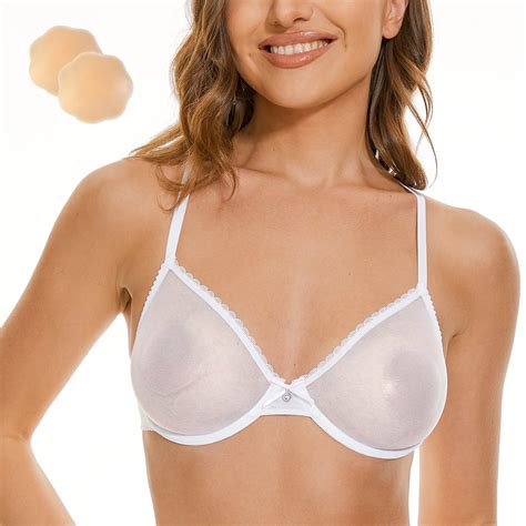 Wingslove Women's Sexy Sheer Bra Unlined Underwire Support See Through
