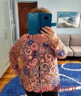 Жакет Марго связан в технике ирландского кружева Автор Елена Павленк ...