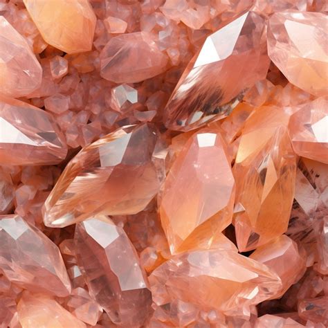 Premium AI Image | A close up of a pile of pink crystals on a table ...