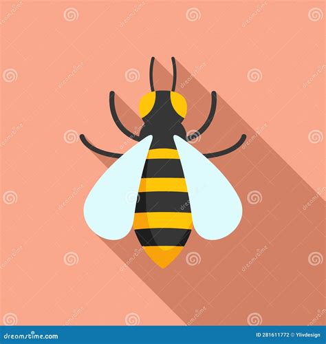 Bee Allergy Icon Flat Vector. Season Pollen Stock Vector - Illustration