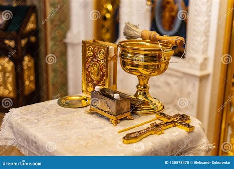 Golden Orthodox Cross In The Hands Royalty-Free Stock Photo ...