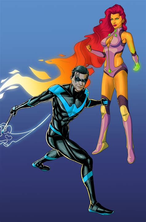 Nightwing And Starfire In Bed