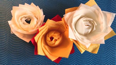 Paper Napkin Folding Easy Rose at Cynthia Beverly blog