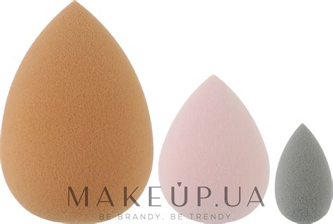 Lussoni Raindrop Makeup Sponge Set of 3 - Спонжи для макияжа, 3 шт ...