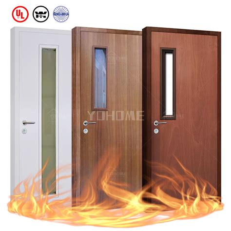china top manufacturer custom modern flush fire wooden door wooden fire
