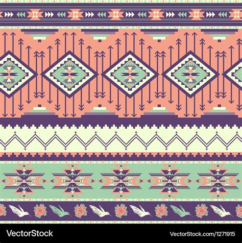 Aztecs seamless pattern on pink color Royalty Free Vector