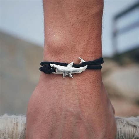 Кожаный браслет | Shark jewelry, Bracelets for men, Fashion gifts