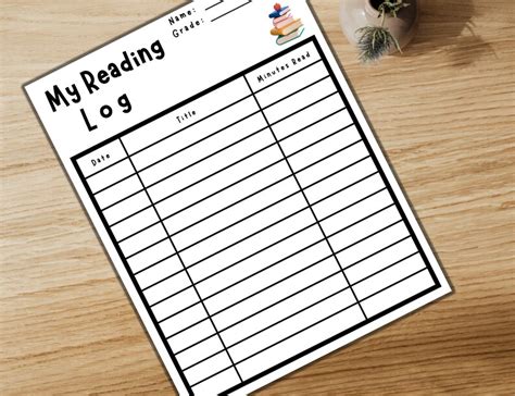 Reading Log Printable Instant Download School Reading Log Classroom Reading Log - Etsy