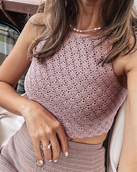 Вязаный крючком топ Crochet T Shirts, Crochet Clothes, Knit Crochet ...