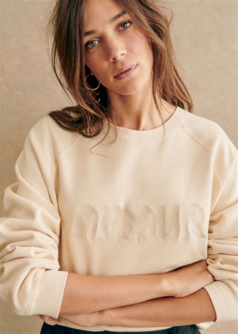 Amour Sweatshirt - Cream - Organic Cotton - Octobre Éditions
