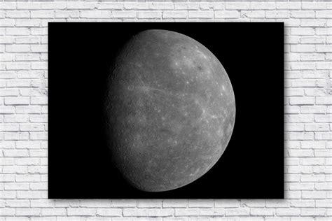 Mercury Planet Poster, True Color Full NASA Mercury Poster, ESA NASA