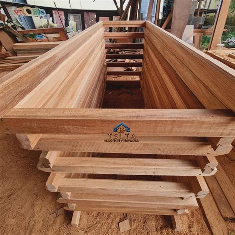 jual kusen pintu tunggal kayu bengkirai kalimantan grade  ktb
