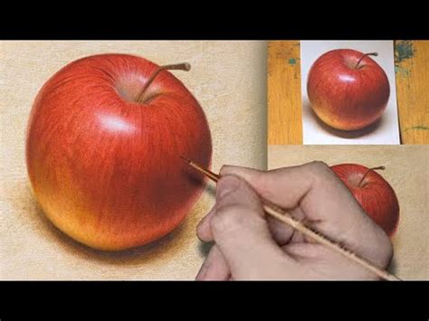 Как нарисовать ЯБЛОКО. Рисуем реалистично. - YouTube