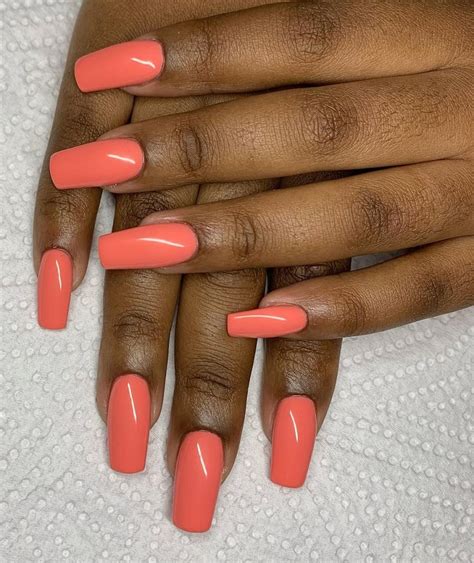 10 Peach Color Nails on Dark Skin for Every Occasion – NailDesignCode