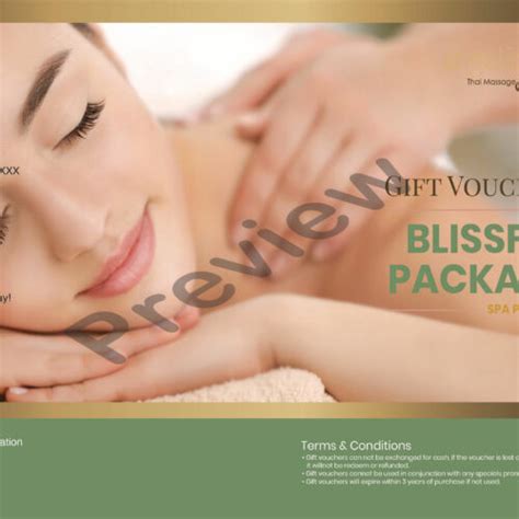 Blissful Package Voucher - angelique Thai Massage & Beauty Spa
