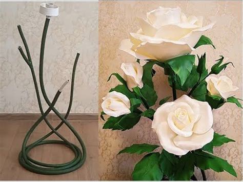 Стойка-основа для куста розы из изолона | Giant paper flowers, Paper ...