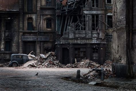 incredible photo series of a german town destroyed in WWII, abandoned ...