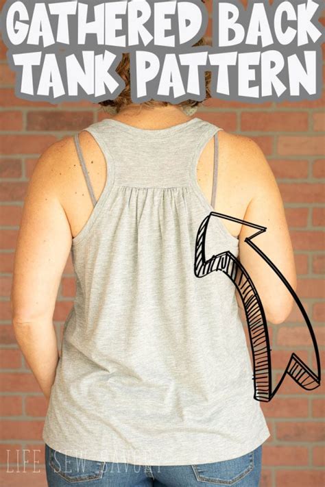 sew a tank top from this free sewing pattern pdf. A free gathered back ...