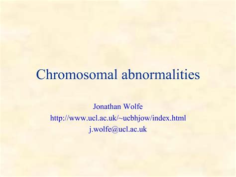 PPT - Chromosomal abnormalities PowerPoint Presentation, free download ... 
