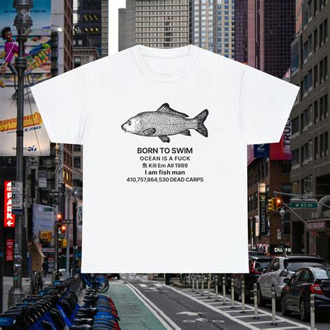 Born to Swim Ocean is A Fuck Kill Em All 1989 Shirt, Funny Fish Shirt