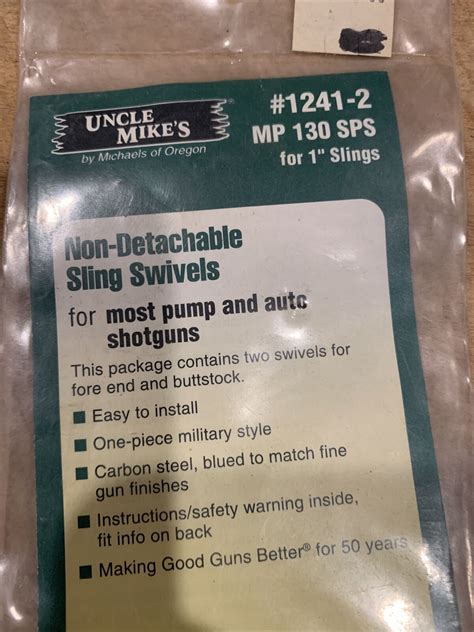 Uncle Mike's Sling Swivel #1241-2 QD MP130 SPS NIP Shotgun | eBay