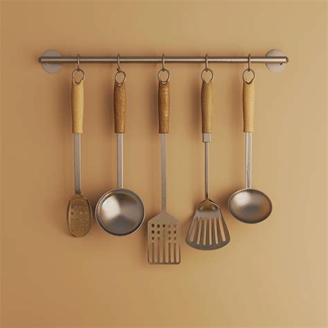 kitchen wall   kitchen utensils hanging   wall