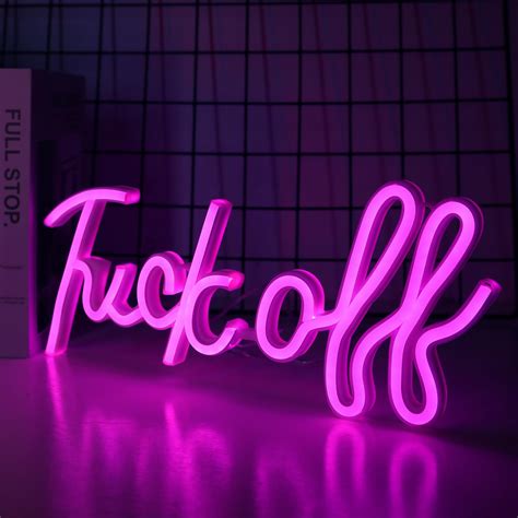 amazoncom enuoli fuck  neon sign led pink fuck neon light