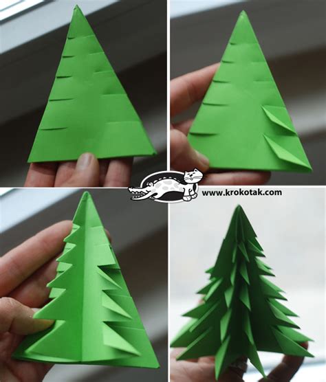 Pinos navideños en papel - Todo Bonito