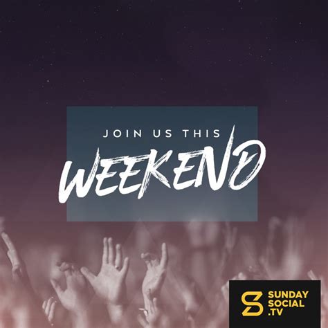 join   weekend sunday social