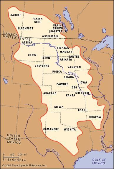 Great Plains Indian Tribes Map