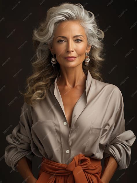 Premium Photo | Elegant and stylish portrait of retirement age woman