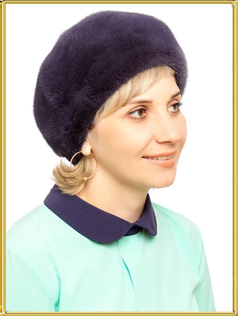 Норковый берет "Аленка" купить в Магазине шапок РУ