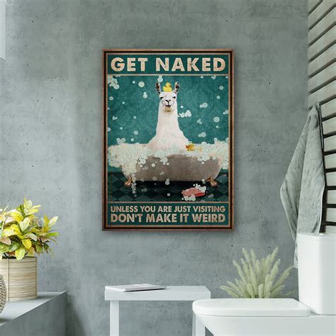 Trinx Llama With Rubber Duck And Bubbles - Get Naked Gallery Wrapped