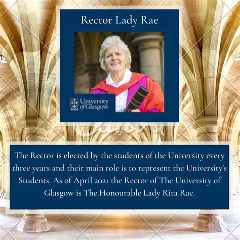 Here is a brief overview of who... - Lady Rae, UofG Rector