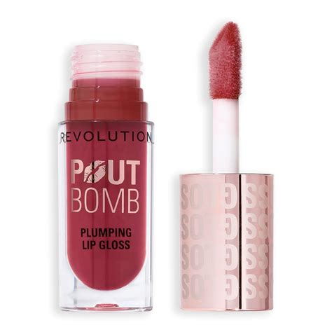 Amazon.com : Revolution Beauty London, Pout Bomb Plumping Lip Gloss