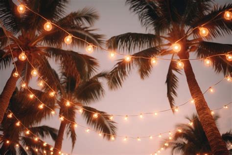 Palm trees outdoors light christmas. | Free Photo - rawpixel