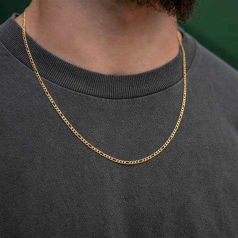 Elegant 3mm Figaro Chain Necklace In 18k Gold By Statement Collective