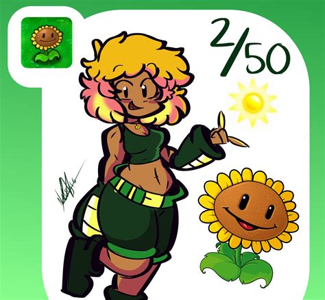 All pvz plants as Girls , Sunflower : r/PlantsVSZombies