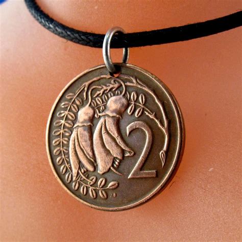 zealand necklace  zealand charm  zealand flower etsy
