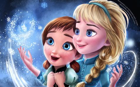 HD wallpaper: Frozen Elsa Anna Sisters, portrait, girls, women, females ...