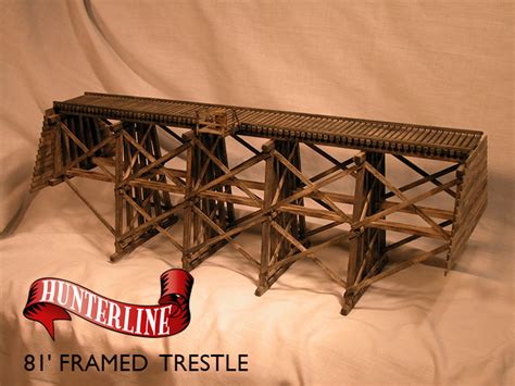 81' FRAMED TRESTLE - Scale: HO (Length 11-3/16" Width 3-1/16" Height 3 ...